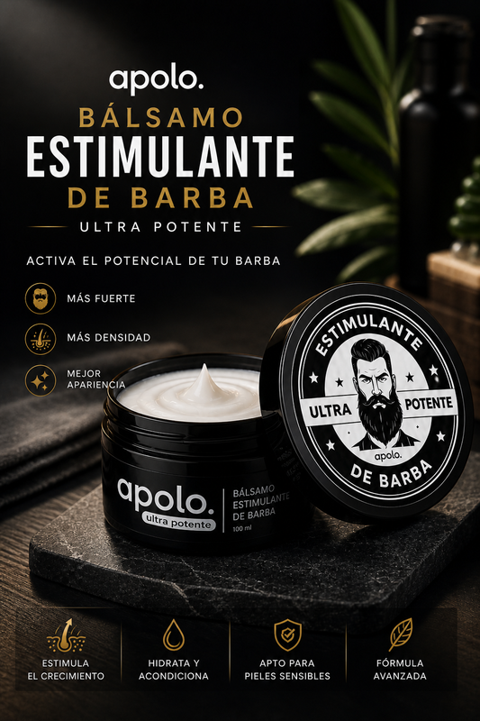 Apolo- bálsamo crecimiento de Barba