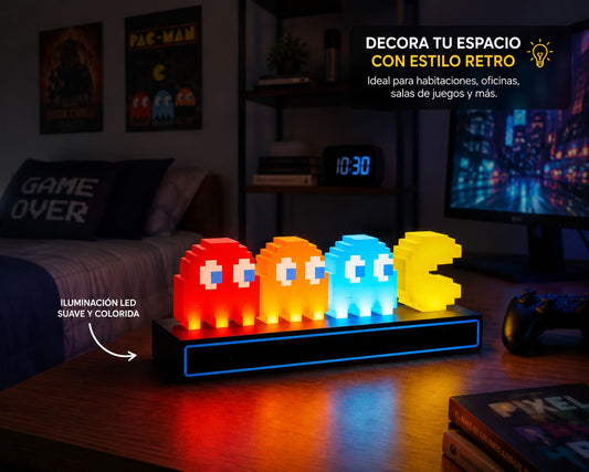 Lámpara LED Pac-Man Retro Gamer